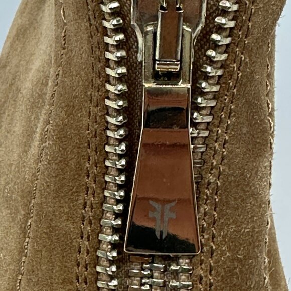 Frye Women's Lena Zip Up Suede High Top Sneakers - TAN - Women's 7.5 - Picture 6 of 14